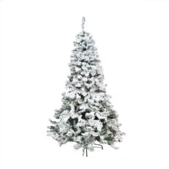 7.5' Green Heavily Flocked Pine Medium Artificial Christmas Tree - Unlit