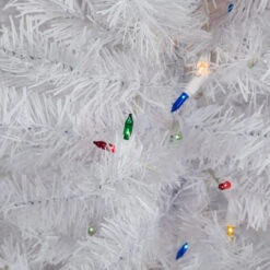 3' Pre-Lit Snow White Artificial Christmas Tree, Multi Lights -Beauty Wreaths Shop 327 11521.1684855848