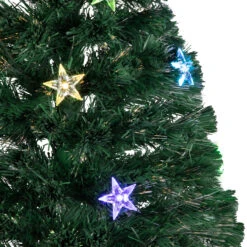 3' Pre-Lit Fiber Optic Artificial Christmas Tree With Stars -Beauty Wreaths Shop 327 70989.1683049596