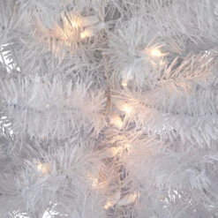 3' Pre-Lit LED Snow White Medium Artificial Christmas Tree - Clear Lights -Beauty Wreaths Shop 327 99749.1682534908
