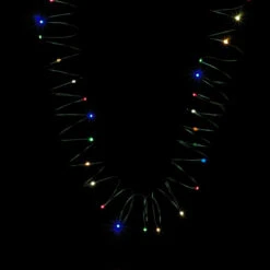 60 Multi-Colored Angel Tear LED Christmas Lights - 19.5 Ft Green Wire