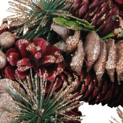 Dusty Rose And Red Pine Cones Glitter Artificial Christmas Wreath, 10-Inch, Unlit -Beauty Wreaths Shop 5i3opdwleb59el4npktvyjc56djpzb0c 46153.1667528254