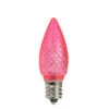 Pack Of 25 Faceted LED C7 Pink Christmas Replacement Bulbs
