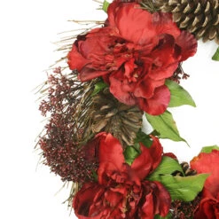 Peony Floral Artificial Christmas Wreath - 24-Inch, Unlit -Beauty Wreaths Shop allstate20fwx426 bu 07173.1667533598