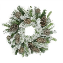Flocked Pine Cone And Twig Ball Artificial Christmas Wreath - 24-Inch, Unlit -Beauty Wreaths Shop allstate20xdl454 sn gr20b 89905.1675361198