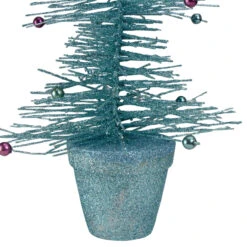 16" Whimsical Turquoise Glittered Spike Table Tree - Unlit -Beauty Wreaths Shop allstate xat532 tq 3 82561.1667661853