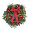 Red Berries And Ball Ornaments Artificial Christmas Wreath With Ribbon - 24-Inch, Unlit -Beauty Wreaths Shop bepb9vcu1g9bqlchrv9cwj214rxdpmif 37948.1667659833