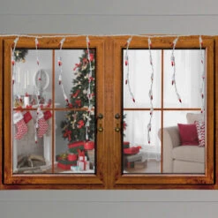 100 Count Red Mini Icicle Christmas Lights - 3.5 Ft White Wire -Beauty Wreaths Shop brightstar 36 702 77 2 62694.1667533741