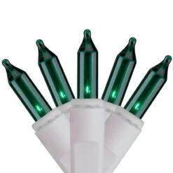 Set Of 100 Green Icicle Christmas Lights - 7.8 Ft White Wire -Beauty Wreaths Shop brightstar 36 704 77 1 70649.1667575741