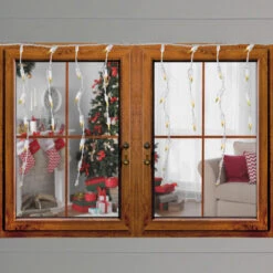 Set Of 100 Yellow Mini Icicle Christmas Lights - 7.8ft White Wire -Beauty Wreaths Shop brightstar 36 705 77 2 72753.1667662485