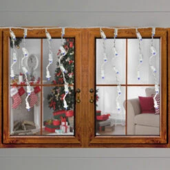 Set Of 70 Blue LED Wide Angle Icicle Christmas Lights - 6ft White Wire -Beauty Wreaths Shop brightstar 39 733 77 3 37452.1667535356