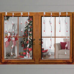 Set Of 70 Red LED Wide Angle Icicle Christmas Lights - 6ft White Wire -Beauty Wreaths Shop britestar 39 732 77 3 03941.1667575743