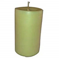 4.5" Golden Yellow Organic Beeswax Pillar Candle -Beauty Wreaths Shop dbno 89 2 21770.1677827557