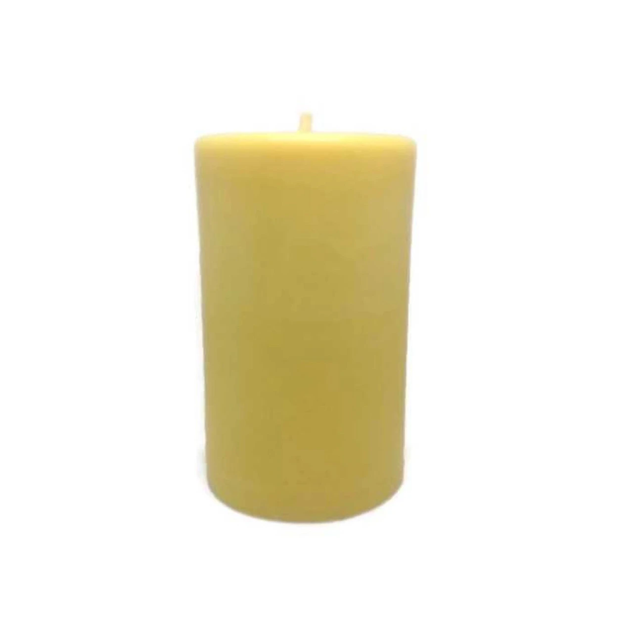 3.75" Golden Yellow Organic Beeswax Pillar Candle 3 3.75" Golden Yellow Organic Beeswax Pillar Candle