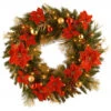 Pre-Lit Decorative Home Spun Artificial Christmas Wreath - 36-Inch, Clear Lights -Beauty Wreaths Shop dc13 111l 36w 44706.1667616348