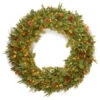 48” Pre-Lit Decorative Collection Juniper Mix Pine Artificial Christmas Wreath - Warm White LED Lights -Beauty Wreaths Shop dc13 113l 48w s 62525.1667580305