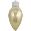 12" Gold And Silver Shatterproof Shiny C9 Light Bulb Christmas Ornament