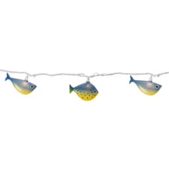 10 Blue And Yellow Fish Mini Summer Patio String Lights – 8.5 Ft Green Wire -Beauty Wreaths Shop denniseast 13091 2 updated 87752.1667618037