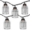 10 Count Vintage Style Edison Cage Novelty String Lights, 6.5 Ft Black Wire -Beauty Wreaths Shop denniseast 70220 1updated 76843.1667513524