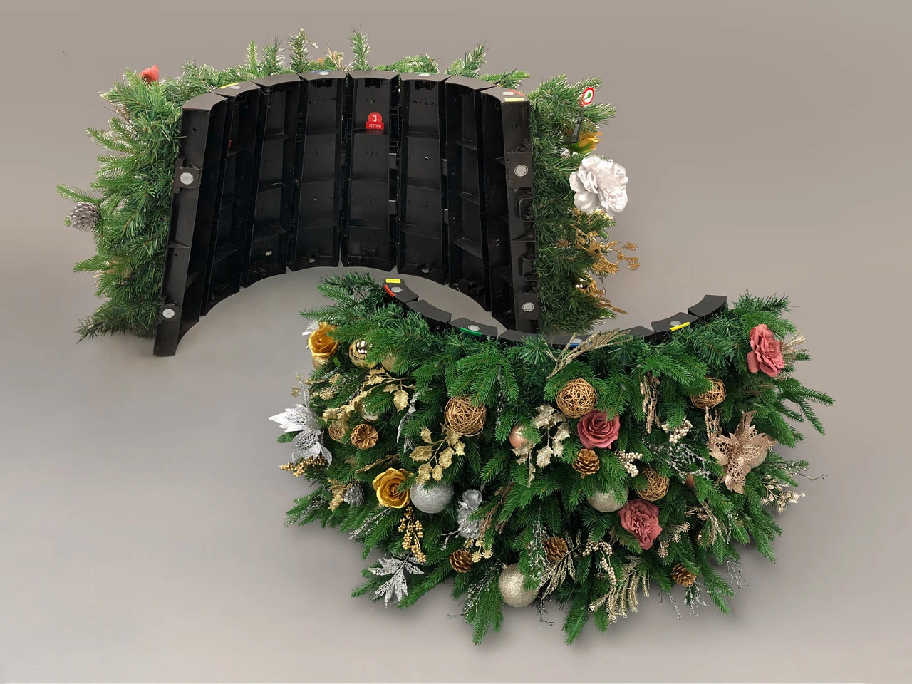 7.5' Pre-Lit Gold And Red Artificial Christmas Tree – Clear LED Lights 7 7.5' Pre-Lit Gold And Red Artificial Christmas Tree – Clear LED Lights - Image 5