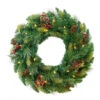 Pre-Lit Pine Artificial Christmas Wreath, 24-Inch, Warm White And Multi LED Lights -Beauty Wreaths Shop dghh20cbw24 1 04518.1682081414