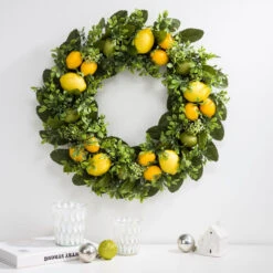 Greenery Lemon Artificial Christmas Wreath - 22-Inch, Unlit 13 Greenery Lemon Artificial Christmas Wreath - 22-Inch, Unlit -Beauty Wreaths Shop dglit 2009600005 6 94024.1667562182