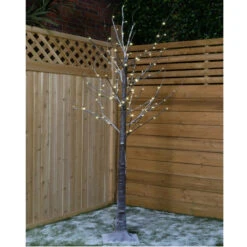 6.75' Pre-Lit Pencil Functional Artificial Christmas Tree - Warm White LED Lights