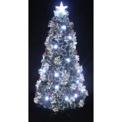 6' Pre-Lit Slim Cones And Berries Artificial Christmas Tree - LED Lights -Beauty Wreaths Shop dhine 37495 f6 2 48155.1667678782