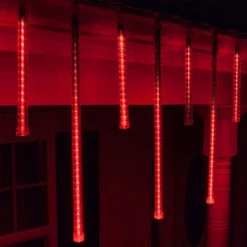Red LED Lighted Red Dripping Icicle Tube Christmas Light - White Wire -Beauty Wreaths Shop dhof 2326 23 3 58906.1667684867