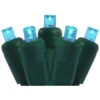 50 Aquamarine Blue LED Wide Angle Christmas String Lights - 25.17 Ft Green Wire -Beauty Wreaths Shop dlig 1101389 1 91981.1667646489