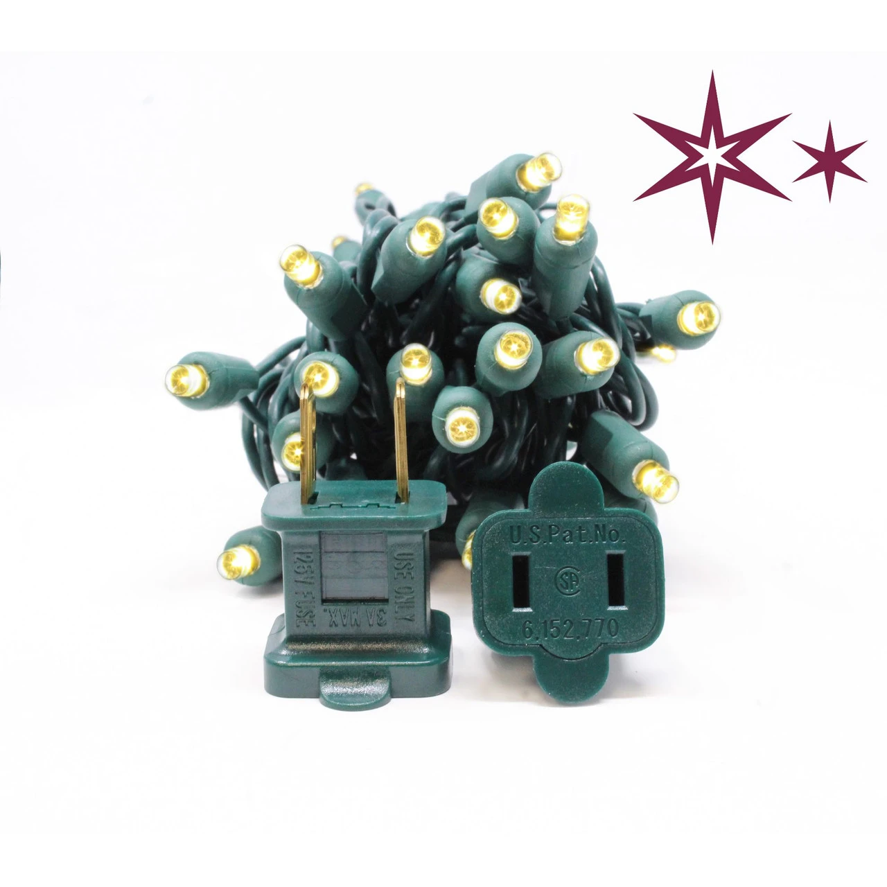 35 Multi-Color LED Wide Angle Christmas String Lights - 12 Ft Green Wire 5 35 Multi-Color LED Wide Angle Christmas String Lights - 12 Ft Green Wire - Image 3