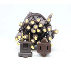 50 Pure White LED Wide Angle Christmas String Lights - 25.17 Ft Brown Wire -Beauty Wreaths Shop dlig 1102680 3 90997.1667536647