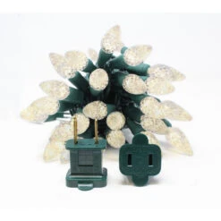 50 Pure White LED C6 Faceted Christmas String Lights - 25.17 Ft Green Wire -Beauty Wreaths Shop dlig 1103075 3 34065.1667653755