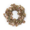22" Brown, Beige, And Green Home Decoration And Gift Collections Polyester Eucalyptus Wreath -Beauty Wreaths Shop dmel 80700 02121.1667647221