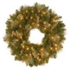 24" Pre-Lit Carolina Pine Christmas Wreath-Clear Lights -Beauty Wreaths Shop dnat20cap3 306 24w 1 26748.1667532721