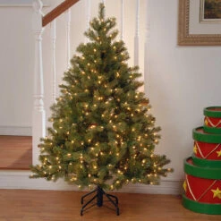 4.5’ Pre-Lit Downswept Douglas Fir Artificial Christmas Tree - Clear Lights -Beauty Wreaths Shop dnat20pedd1 312 45 1 37252.1667536001