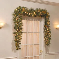 9' Pre-Lit Carolina Pine Artificial Christmas Garland - Battery Operated Clear LED Lights -Beauty Wreaths Shop dnat cap3 306 9a b1 2 59591.1667536254