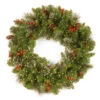 24" Pre-Lit Crestwood Spruce Battery Operated Artificial Christmas Wreath - Warm White LED Infinity Lights