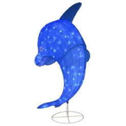 40" LED Blue Sisal Dolphin Outdoor Decoration -Beauty Wreaths Shop dnat df 18105013l 3 07145.1667580426