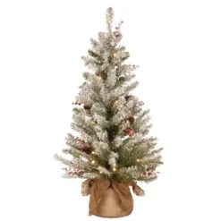 3' Pre-Lit Dunhill Fir Artificial Christmas Tree - Warm White LED Lights