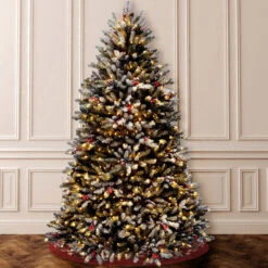 7' Dunhill Fir Artificial Christmas Tree With Red Berries - Clear Lights -Beauty Wreaths Shop dnat duf 300 70 2 17856.1667536270
