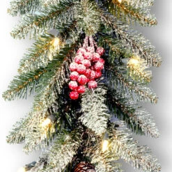 9' X 10" Pre-Lit Dunhill Fir Artificial Christmas Garland With Red Berries – Clear Lights -Beauty Wreaths Shop dnat duf 300 9a 1 3 17424.1667535991