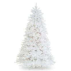 6.5' Pre-Lit White Dunhill Fir Artificial Christmas Tree, Clear Lights