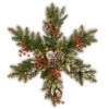 32" Frosted Pine Berry Eucalyptus Snowflake Battery Operated LED Lights Wreath -Beauty Wreaths Shop dnat fpb 300 32sb 1 1 74982.1667574590