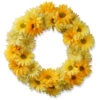 19" Unlit Garden Accents Yellow Cosmos Artificial Christmas Wreath -Beauty Wreaths Shop dnat gac30 19wy 1 22512.1667536268