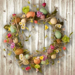 Garden Accents Easter Egg Wreath - 18-Inch -Beauty Wreaths Shop dnat gae30 18wef 3 54868.1667521549