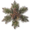 14" Pre-Lit Pine Snowflake Battery Operated Artificial Wreath - Warm White LED Lights