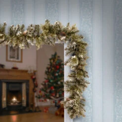 6' X 10" Glittery Bristle Pine Artificial Christmas Garland - Unlit -Beauty Wreaths Shop dnat gb1 50 6a 1 3 60620.1667536560