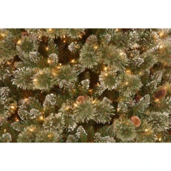 6.5’ Pre-Lit Glittery Pine Christmas Tree – Clear Lights -Beauty Wreaths Shop dnat gb3 304 65 5 51621.1667571960