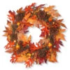 Maple Berries And Cones Artificial Christmas Wreath - 24-Inch, Clear Lights -Beauty Wreaths Shop dnat hc7 104 24w 1 29975.1667656812